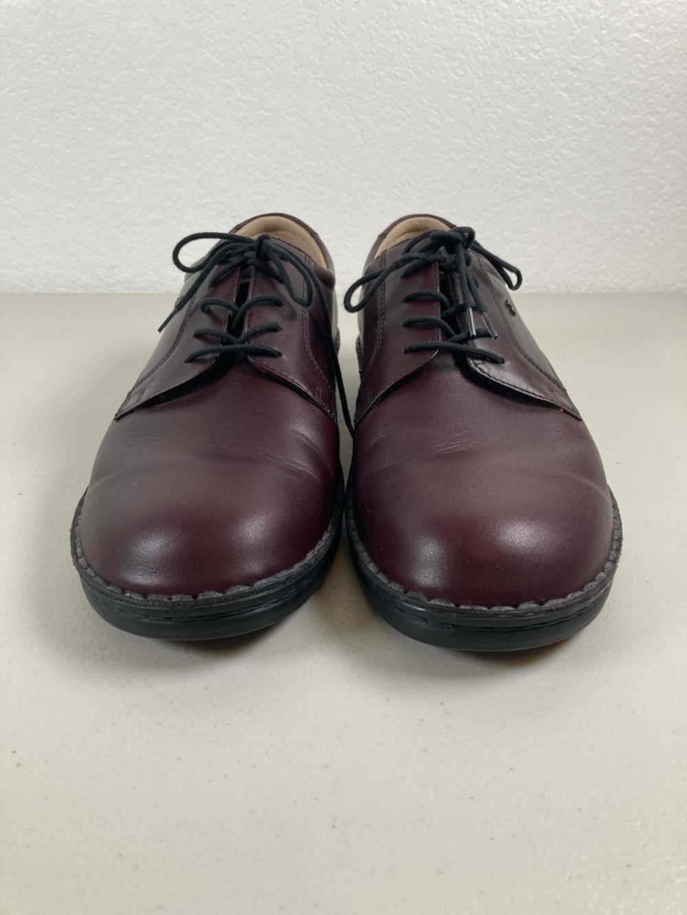 Finn Comfort Milano Burgundy Leather Lace-Up Shoes Men's Size 9 - Made Germany
